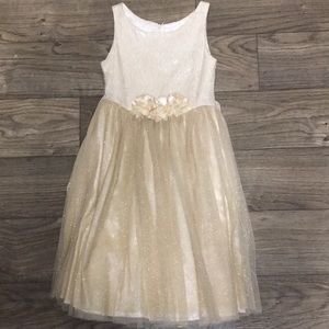 Boho semi-formal girl’s dress for beach wedding